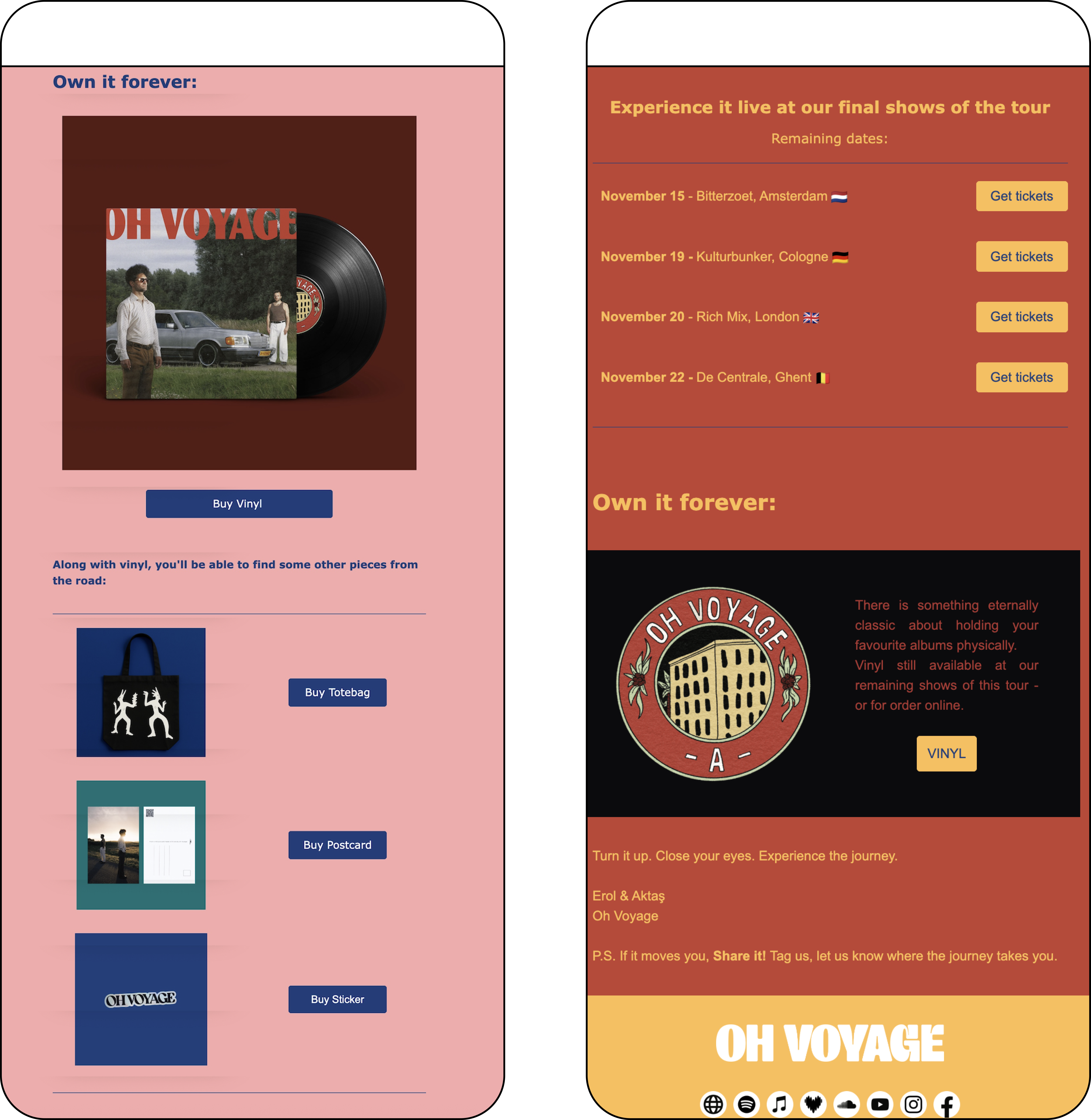 email marketing concert tour